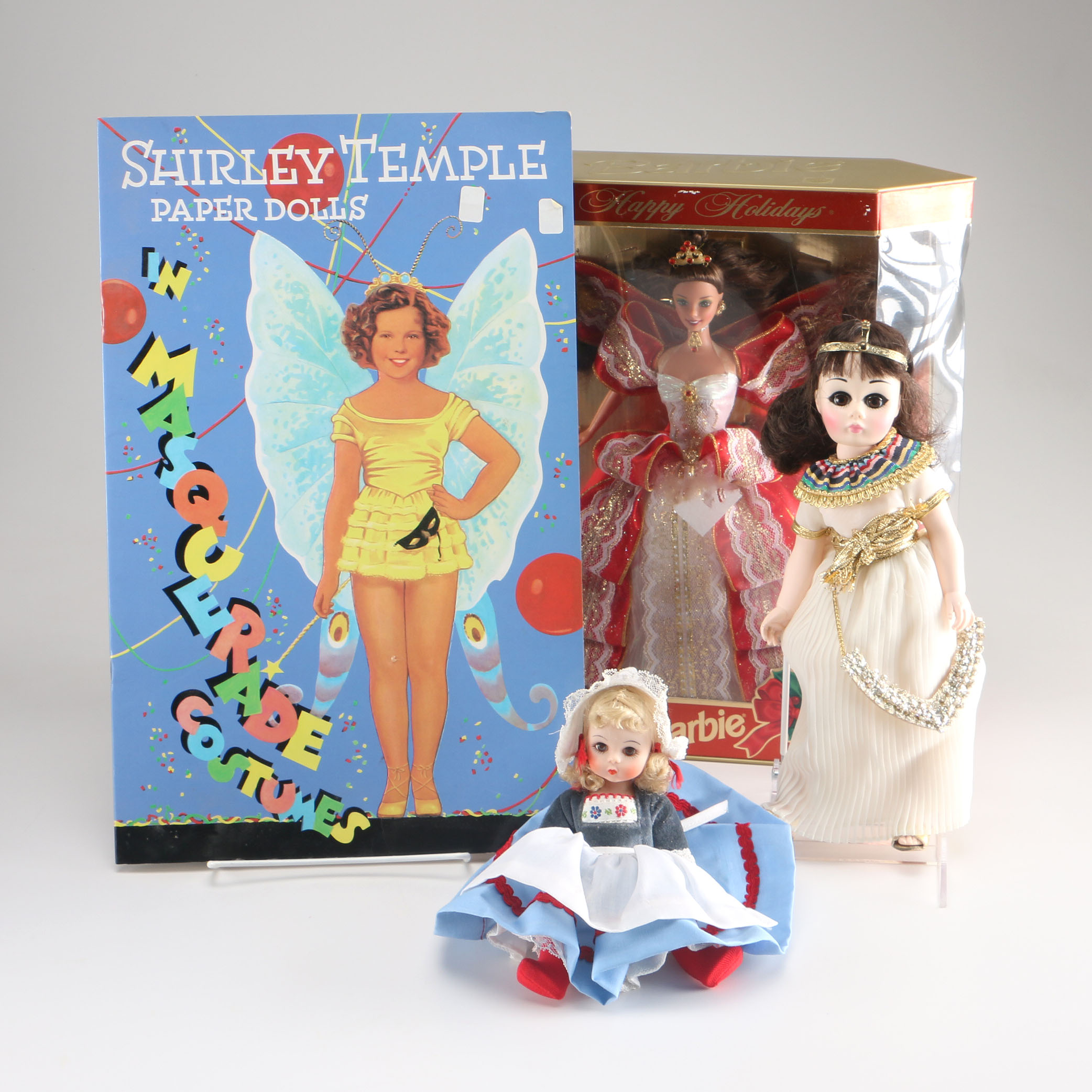 Collection of Dolls Including Barbie and Shirley Temple