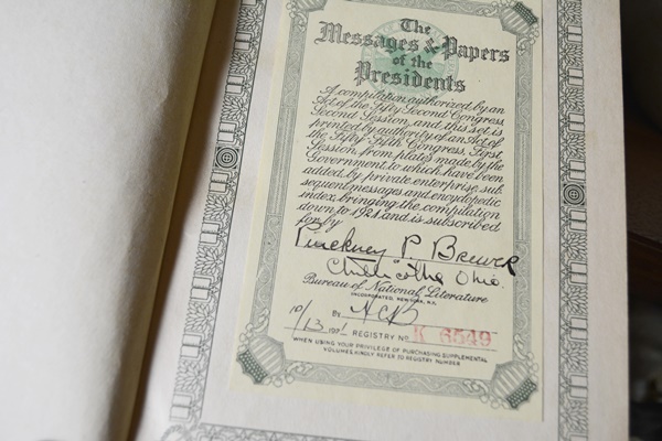 Set of "Messages and Papers of the Presidents" Vol. I-XX Hardcover Books