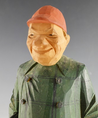 Swedish Signed Carved Wood Hunter Figurine