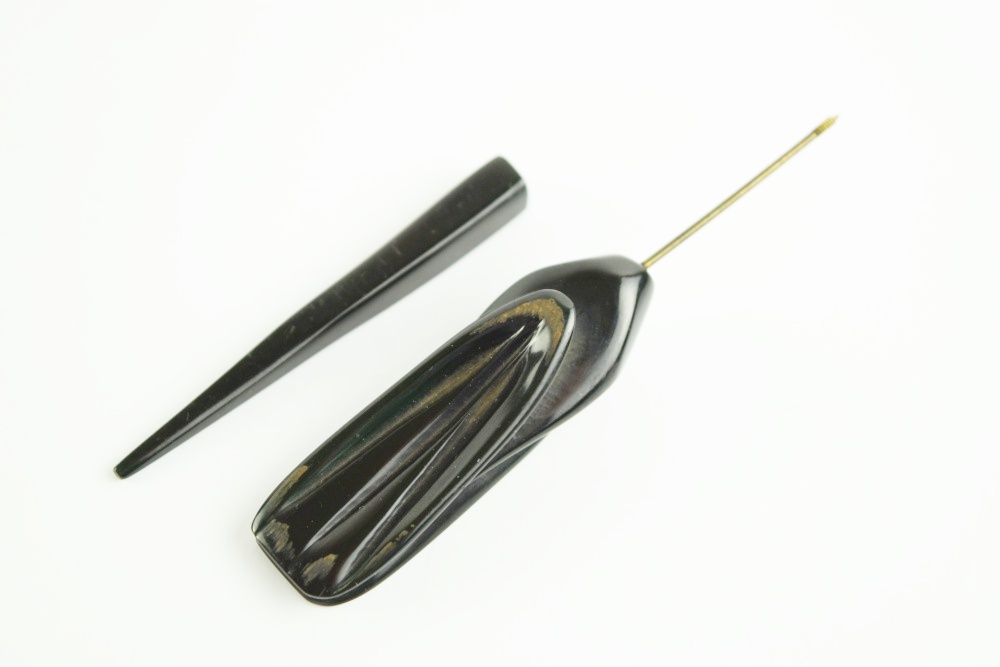 Vintage Bakelite Bangle Bracelet, Hat Pin and Brooch