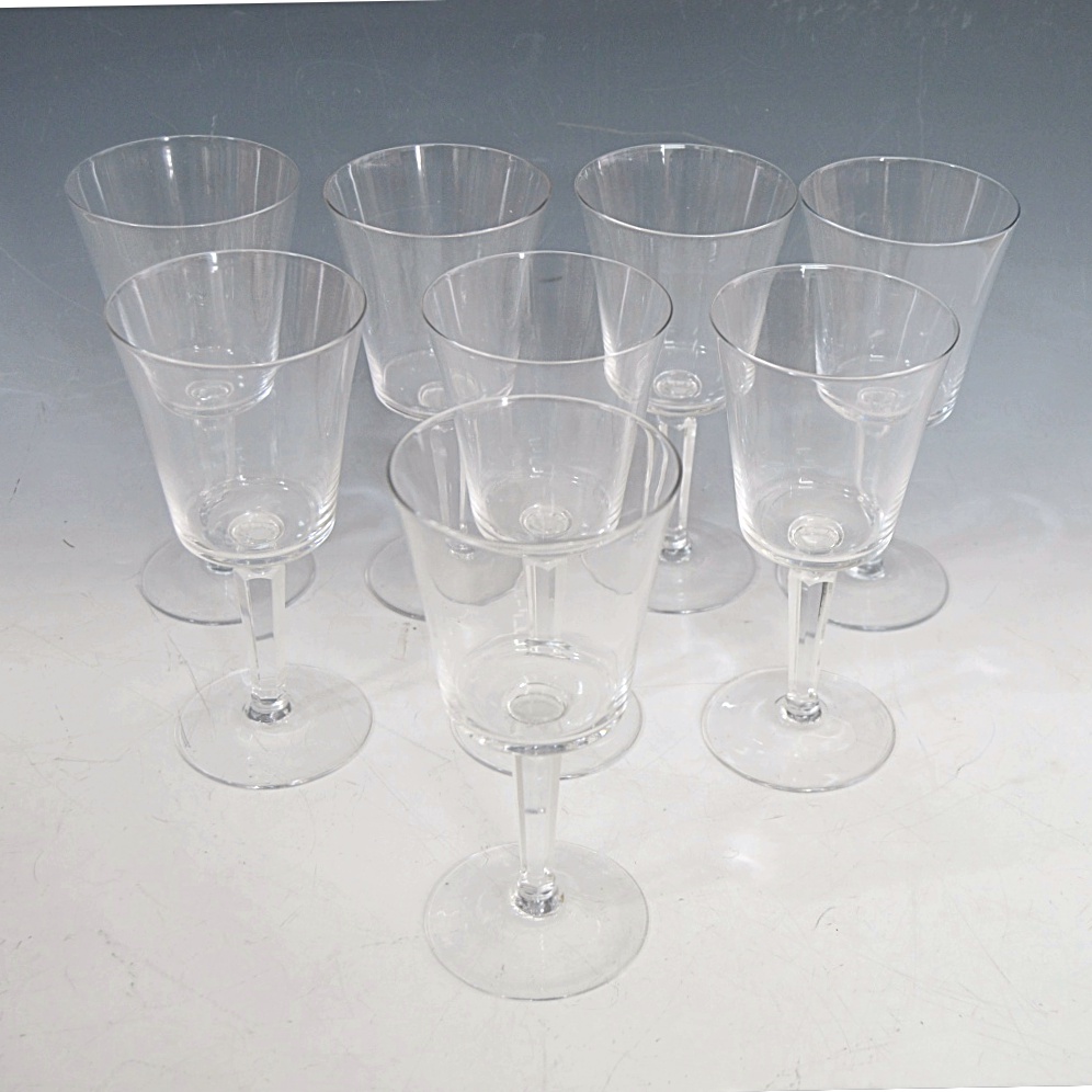 Set of Eight Crystal Wine Goblets