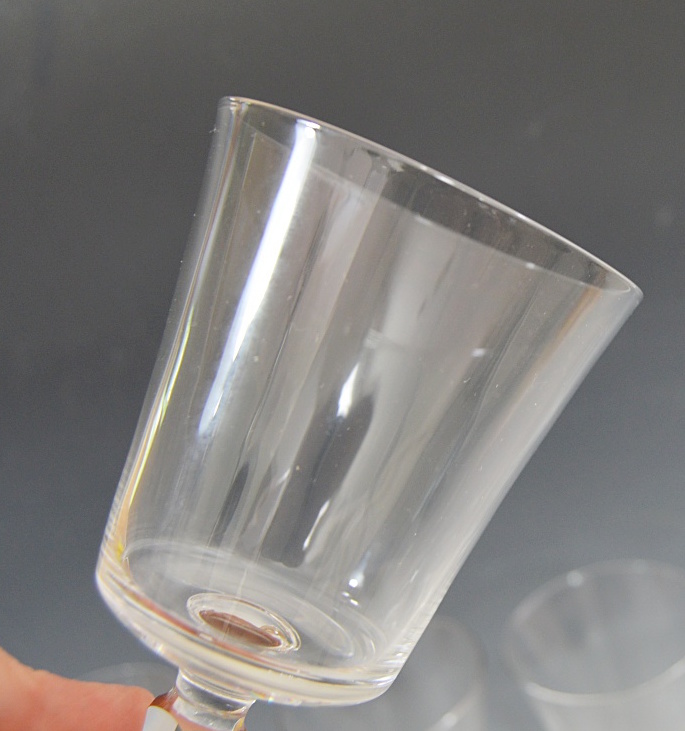 Set of Eight Crystal Wine Goblets