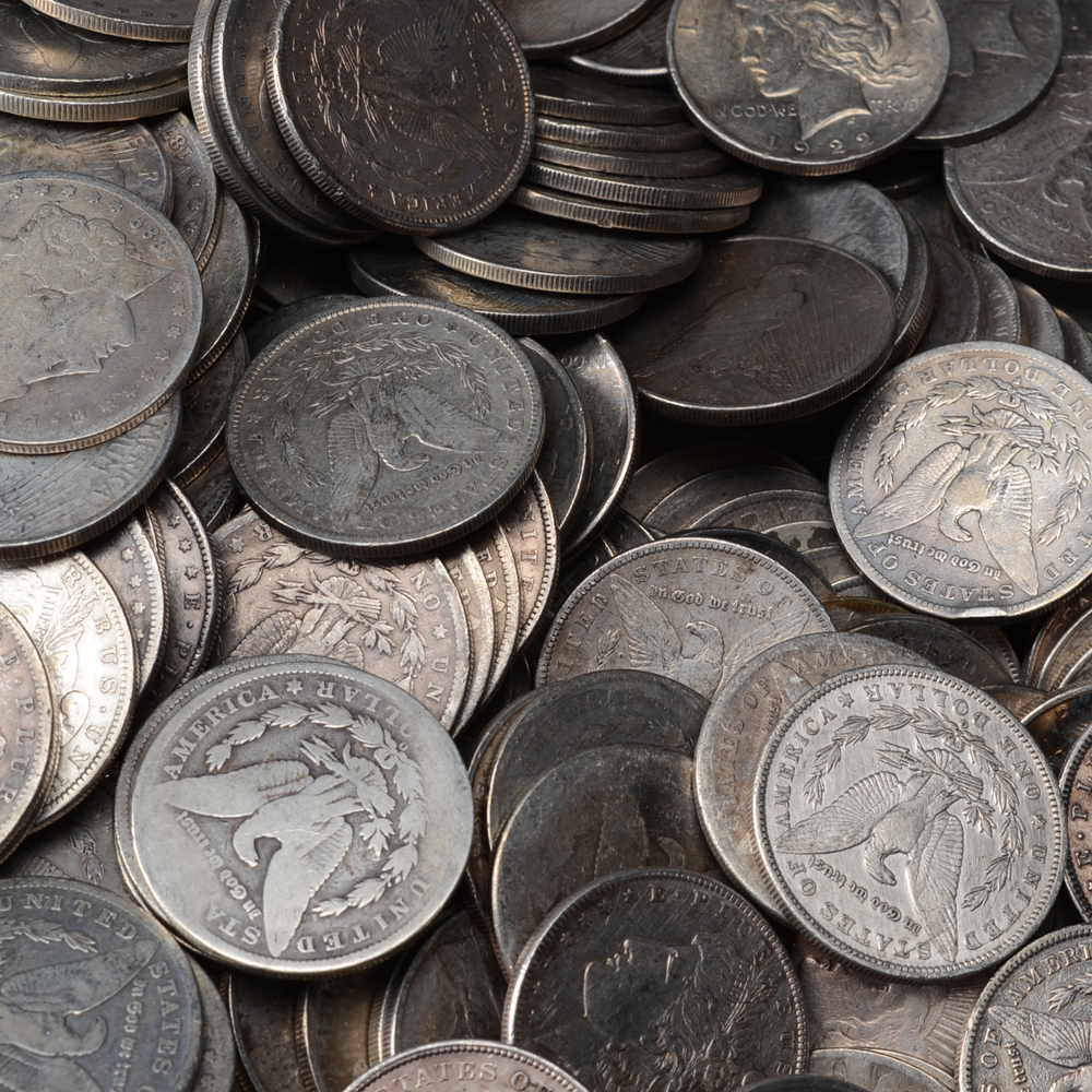 Huge Bag of 995 Silver Dollars