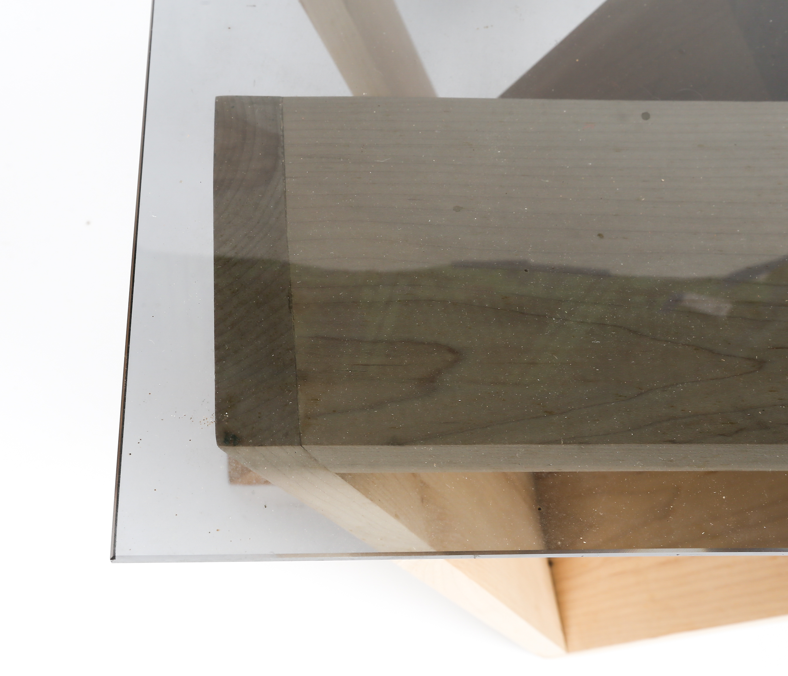 Triangle Base Table with Glass Top