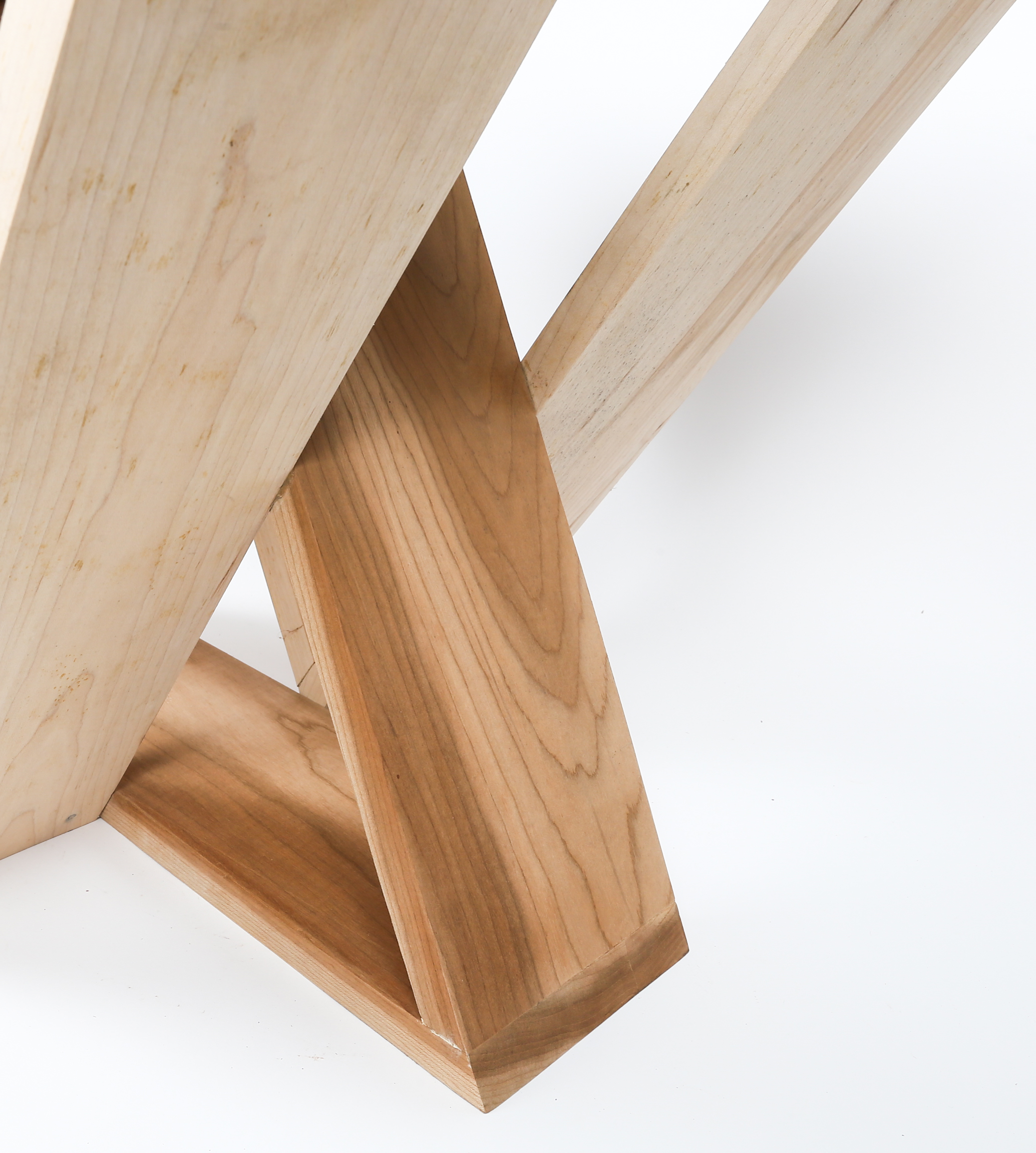 Triangle Base Table with Glass Top