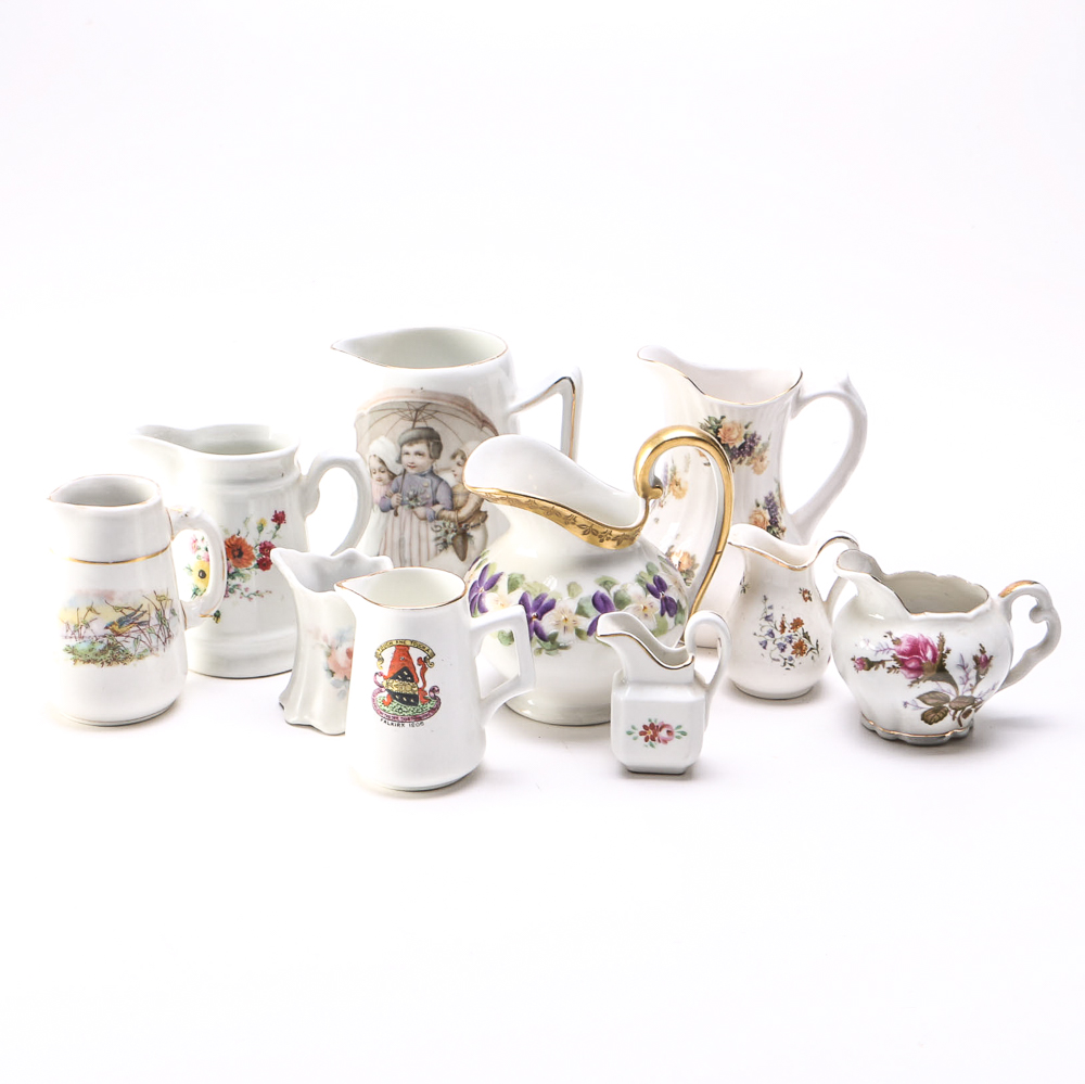 Collection of Small Pitchers and Creamers