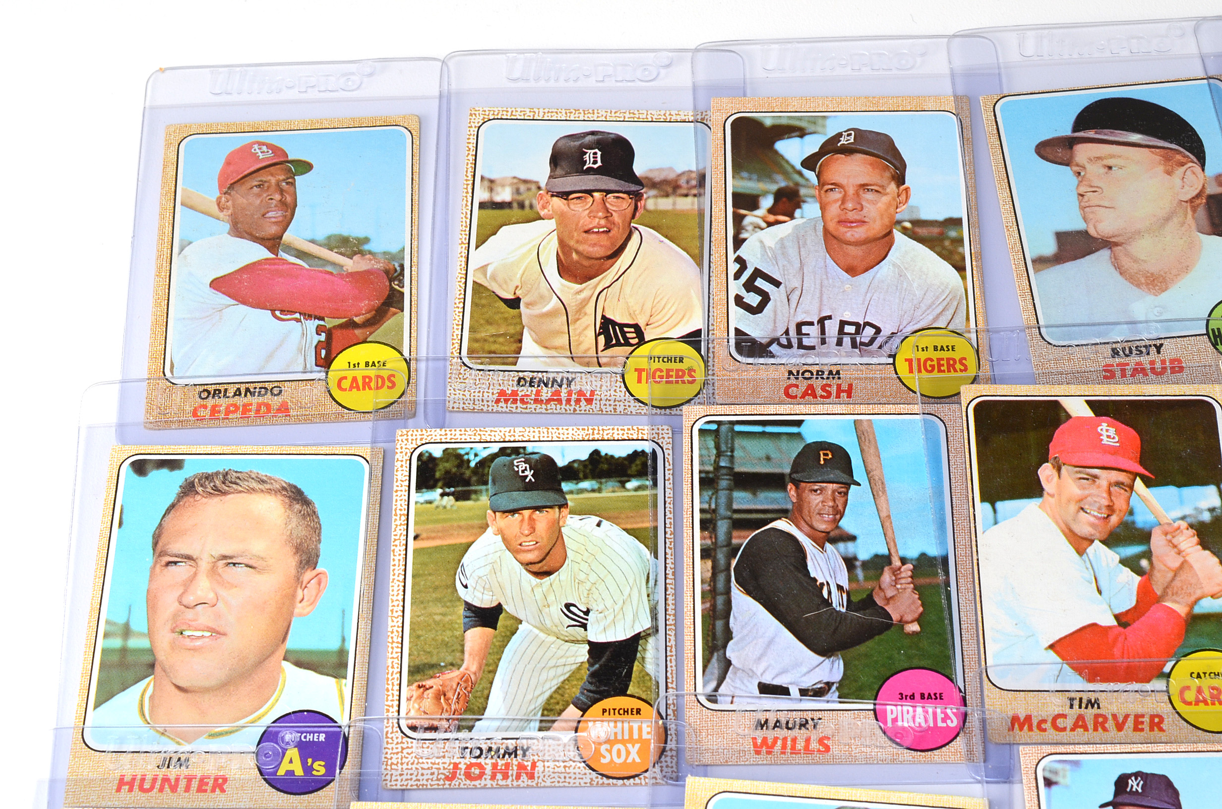 Thirty Four 1968 Topps Baseball Cards Stars And Hall Of Fame Players