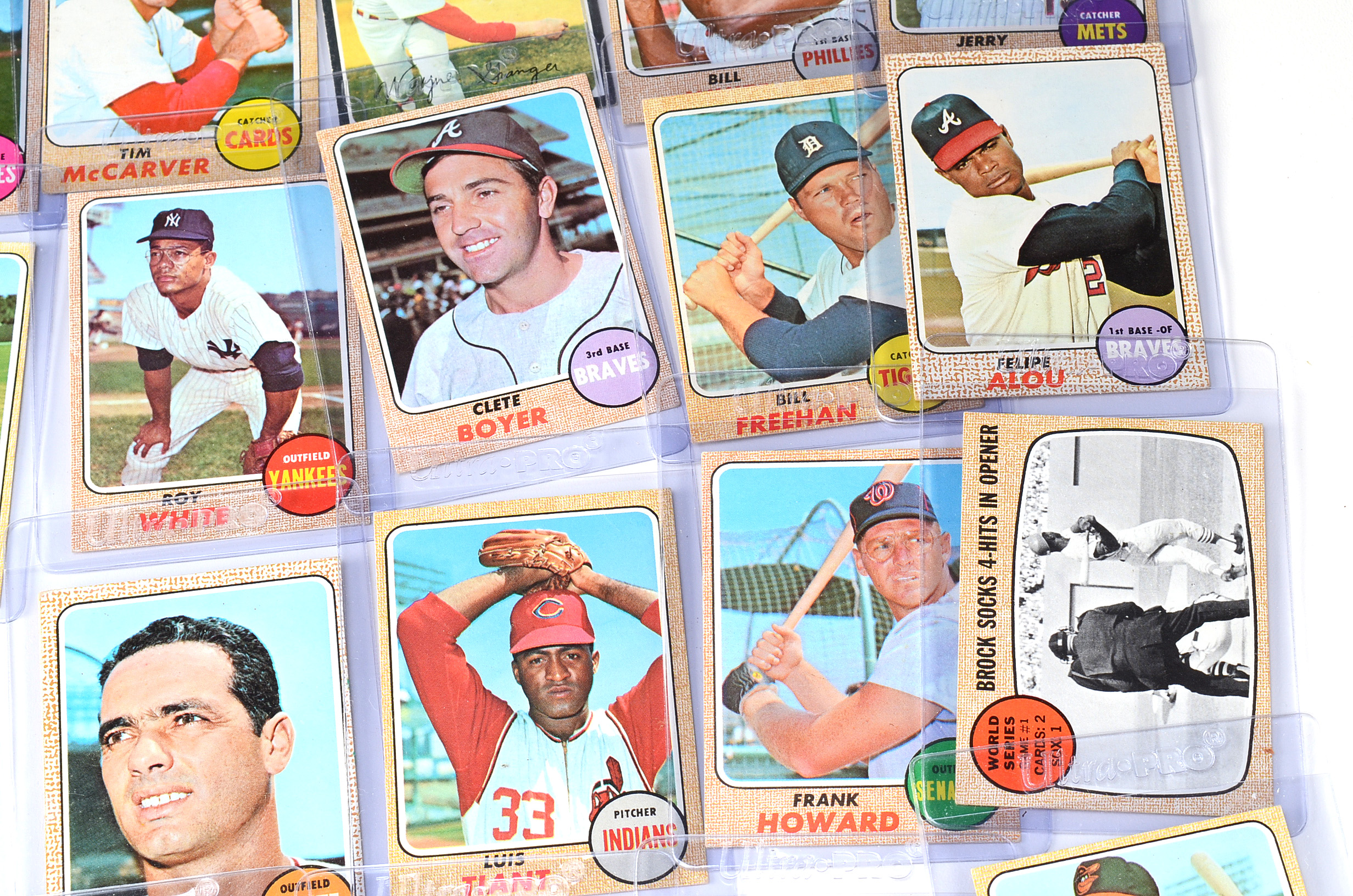 Thirty Four 1968 Topps Baseball Cards Stars And Hall Of Fame Players