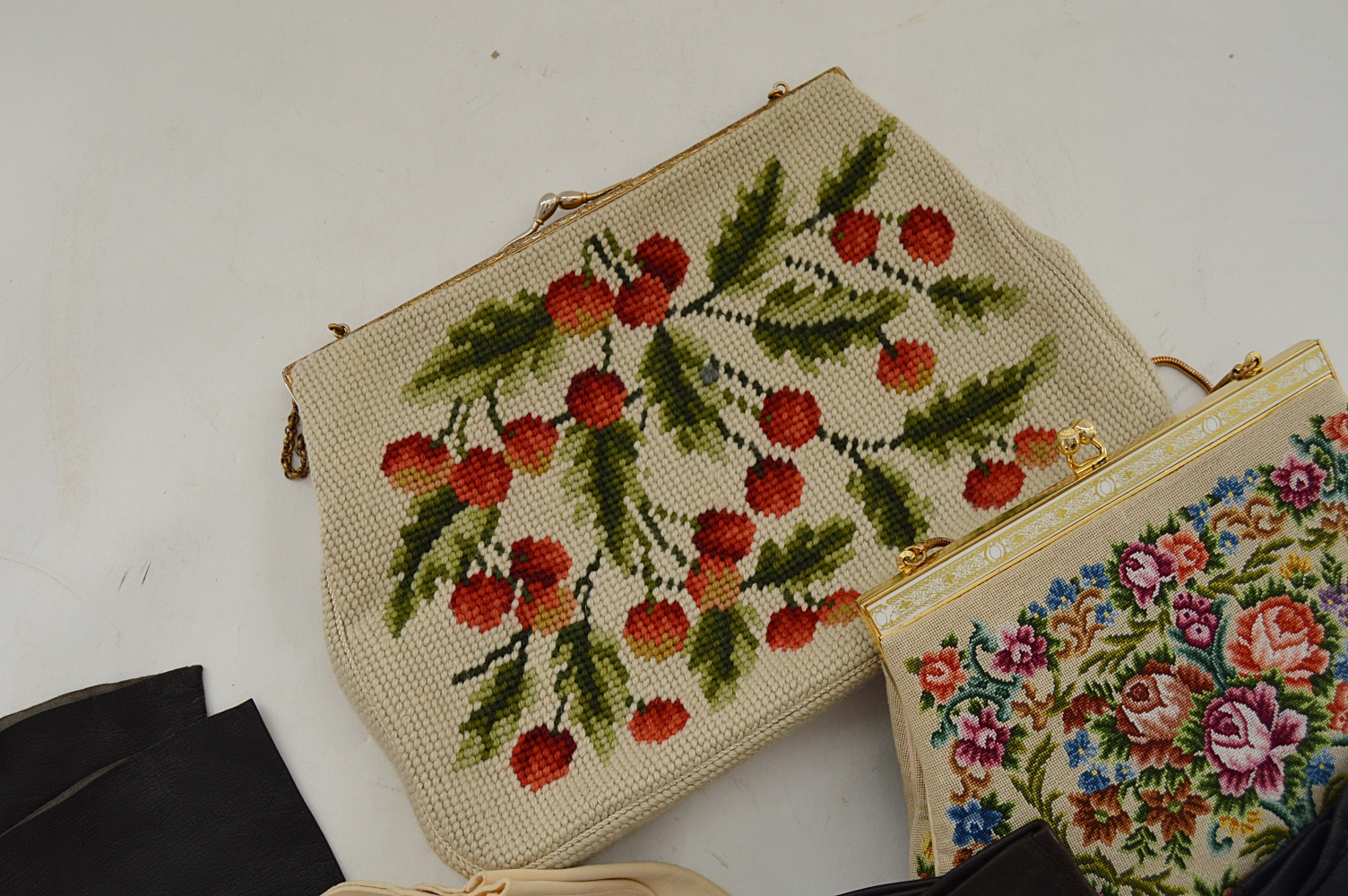 Vintage Needlepoint Bags and Women's Gloves
