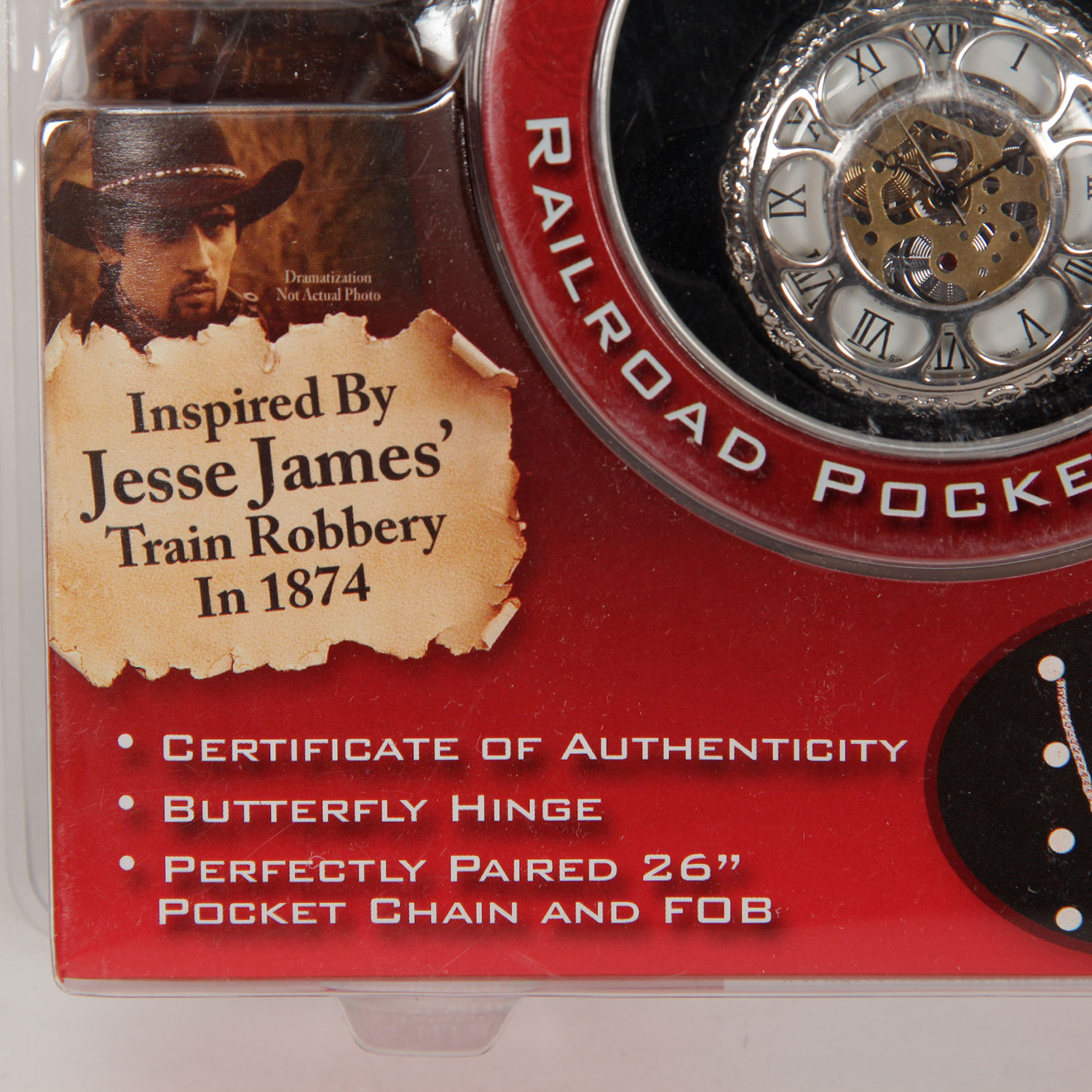 Kansas City Railroad Pocket Watch with Chain