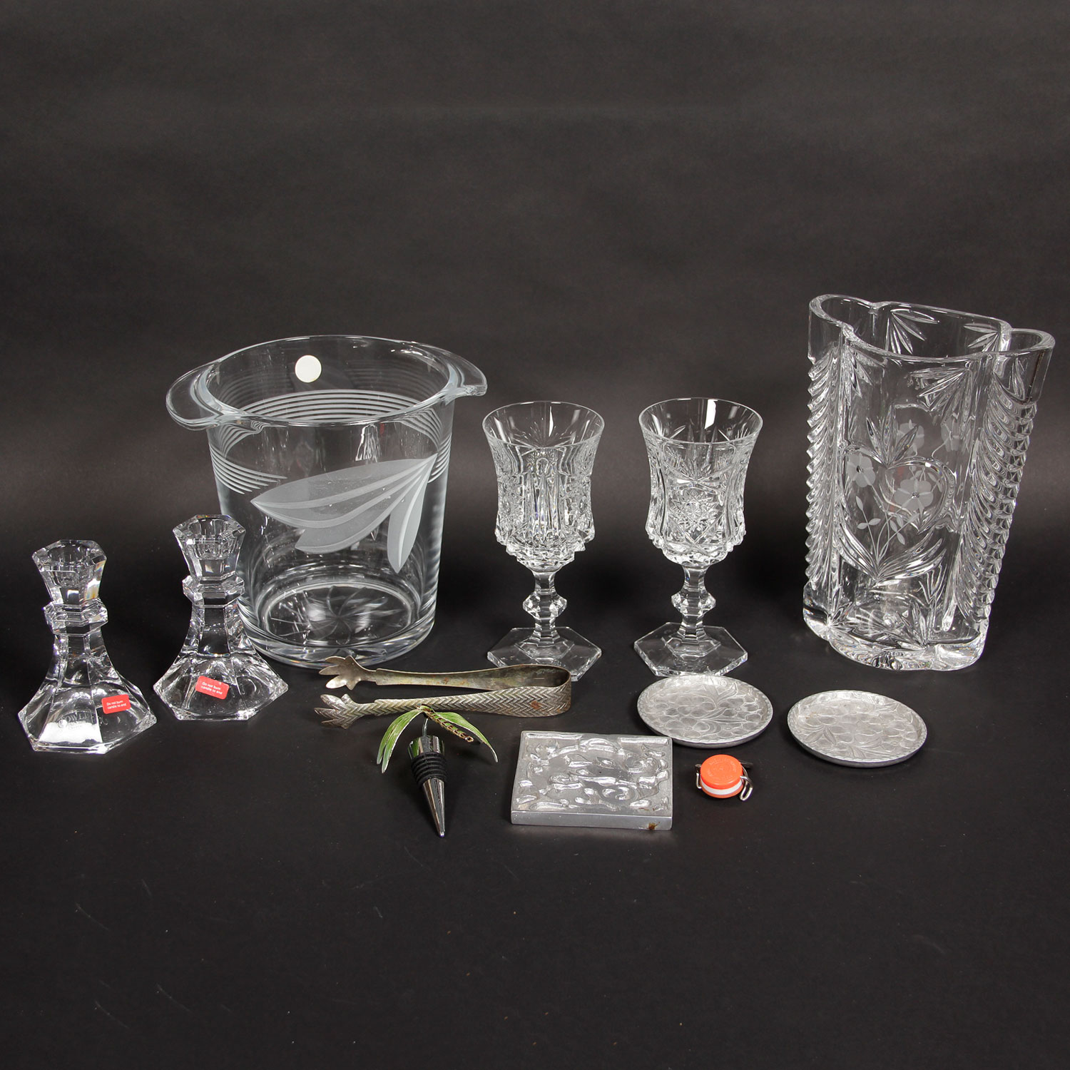 24% Lead Crystal Collection with Original Labels and Markings