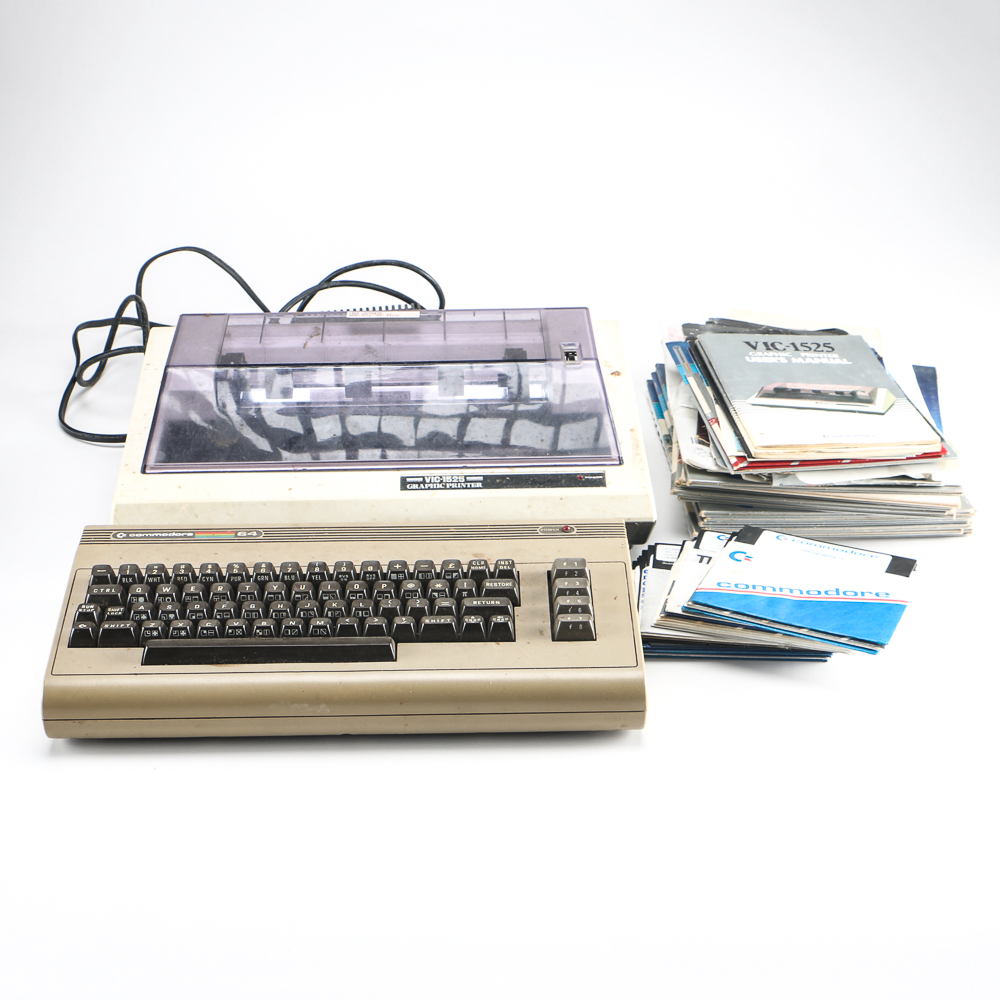 Commodore 64 with Floppy Discs and Printer