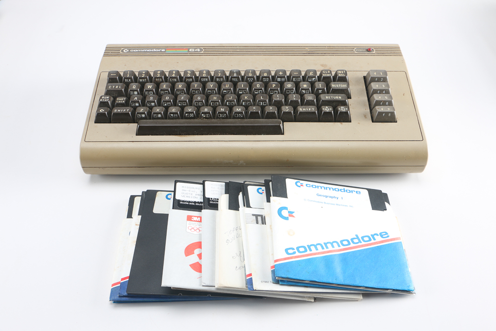 Commodore 64 with Floppy Discs and Printer