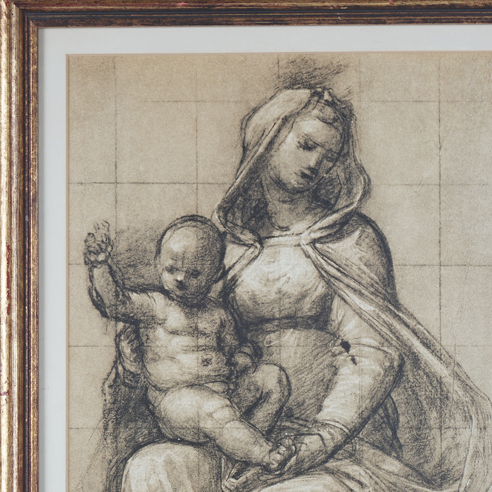 Museum Lithograph after a Drawing of Madonna and Child