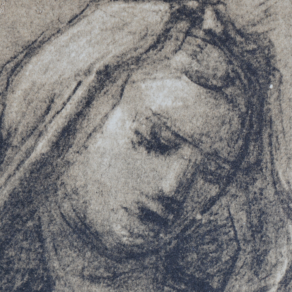 Museum Lithograph after a Drawing of Madonna and Child