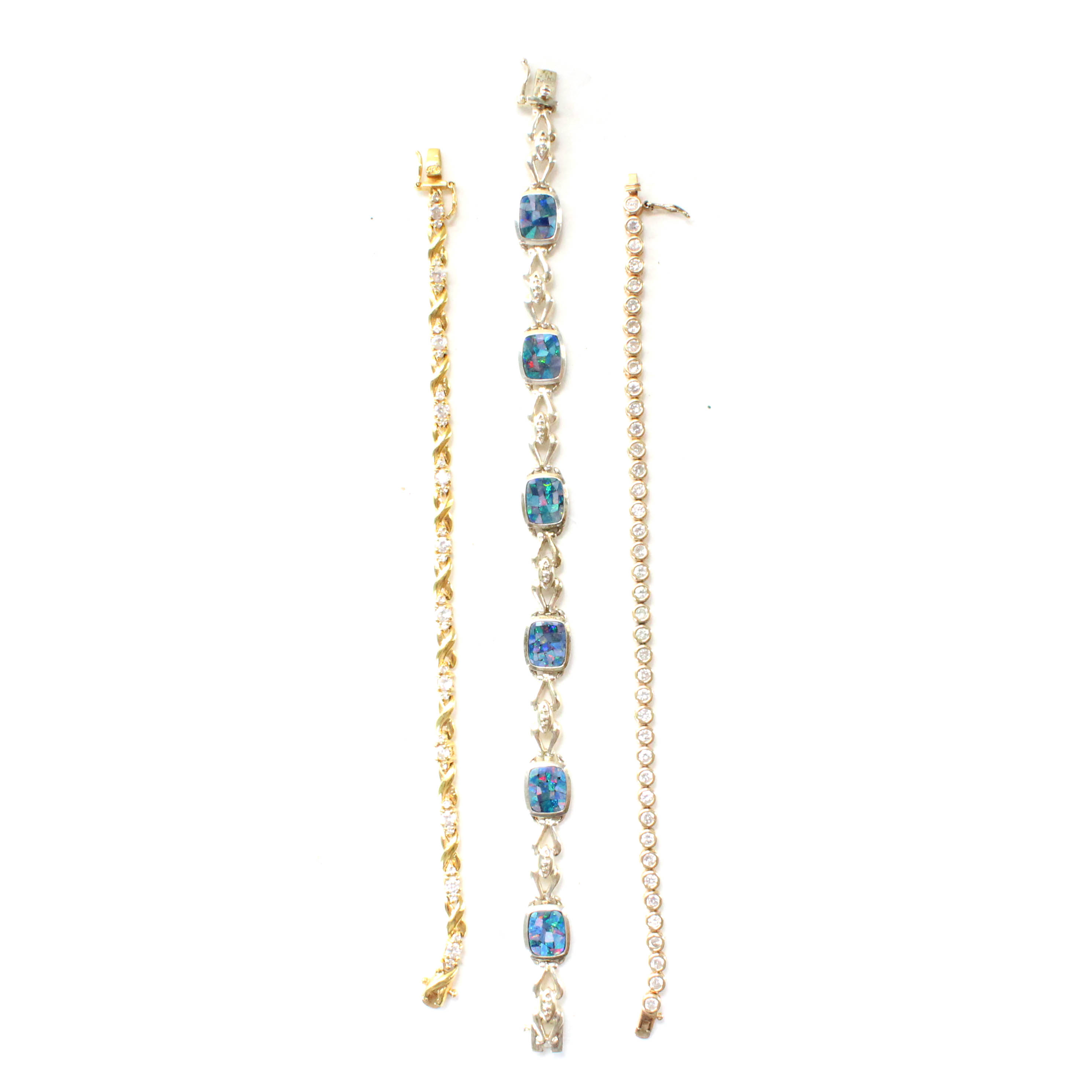 Three Sterling Silver Bracelets