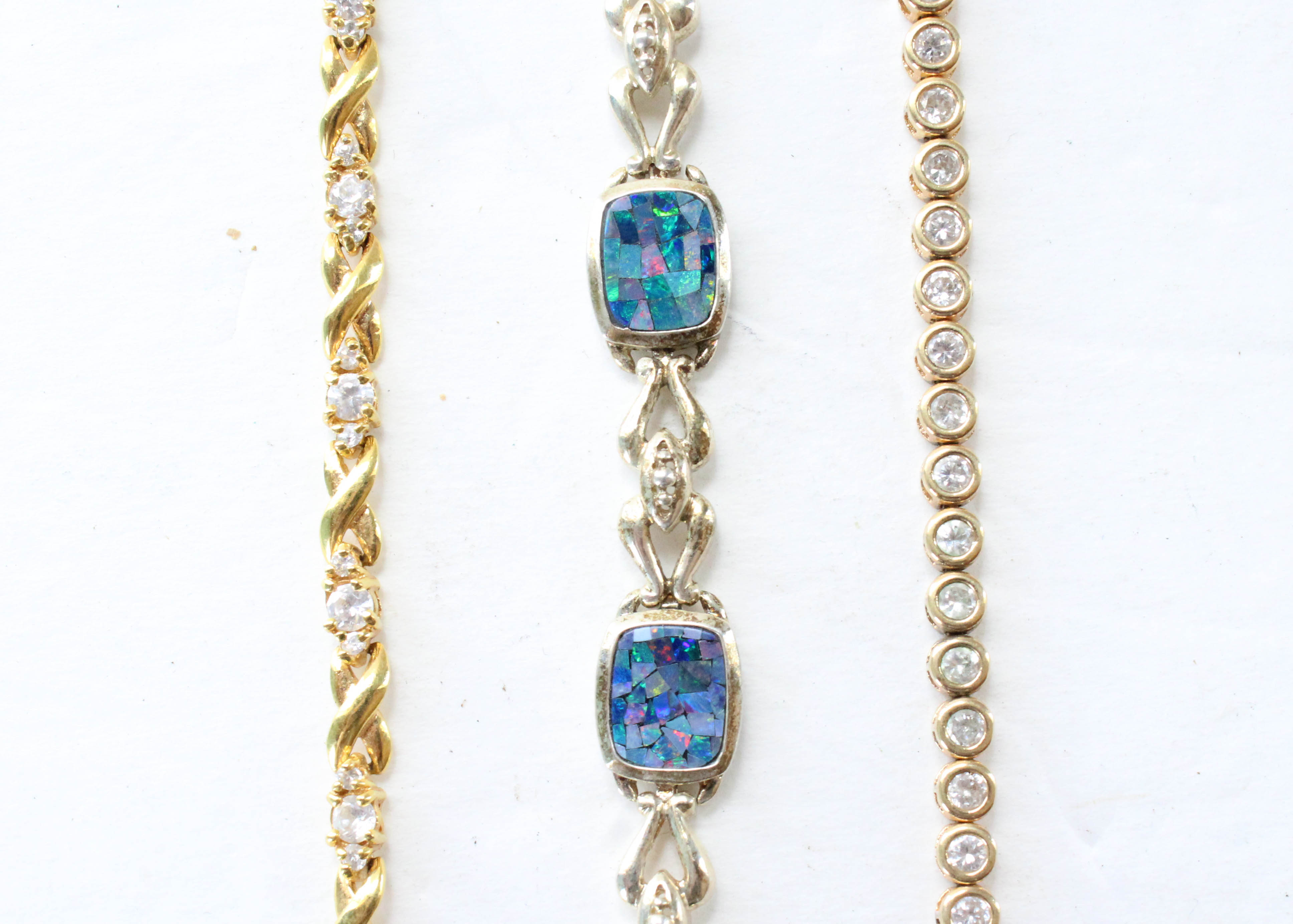 Three Sterling Silver Bracelets