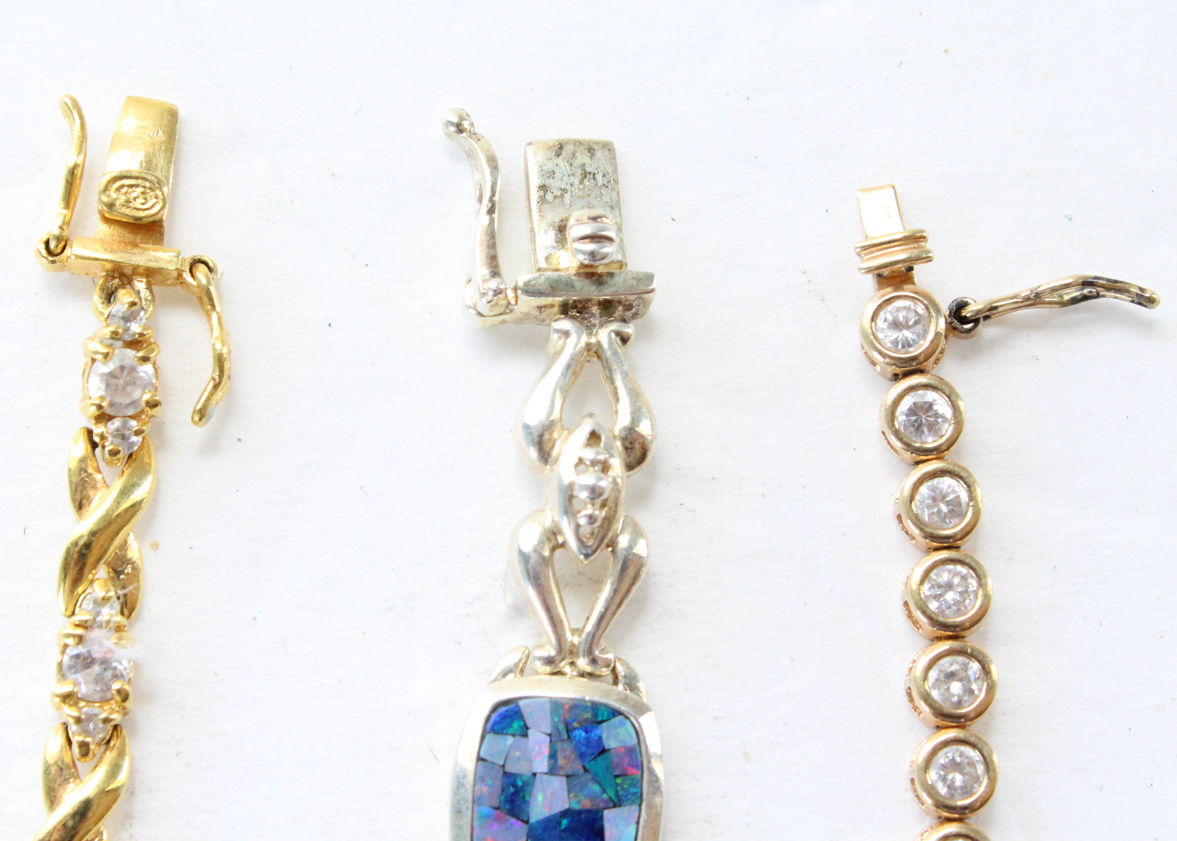 Three Sterling Silver Bracelets