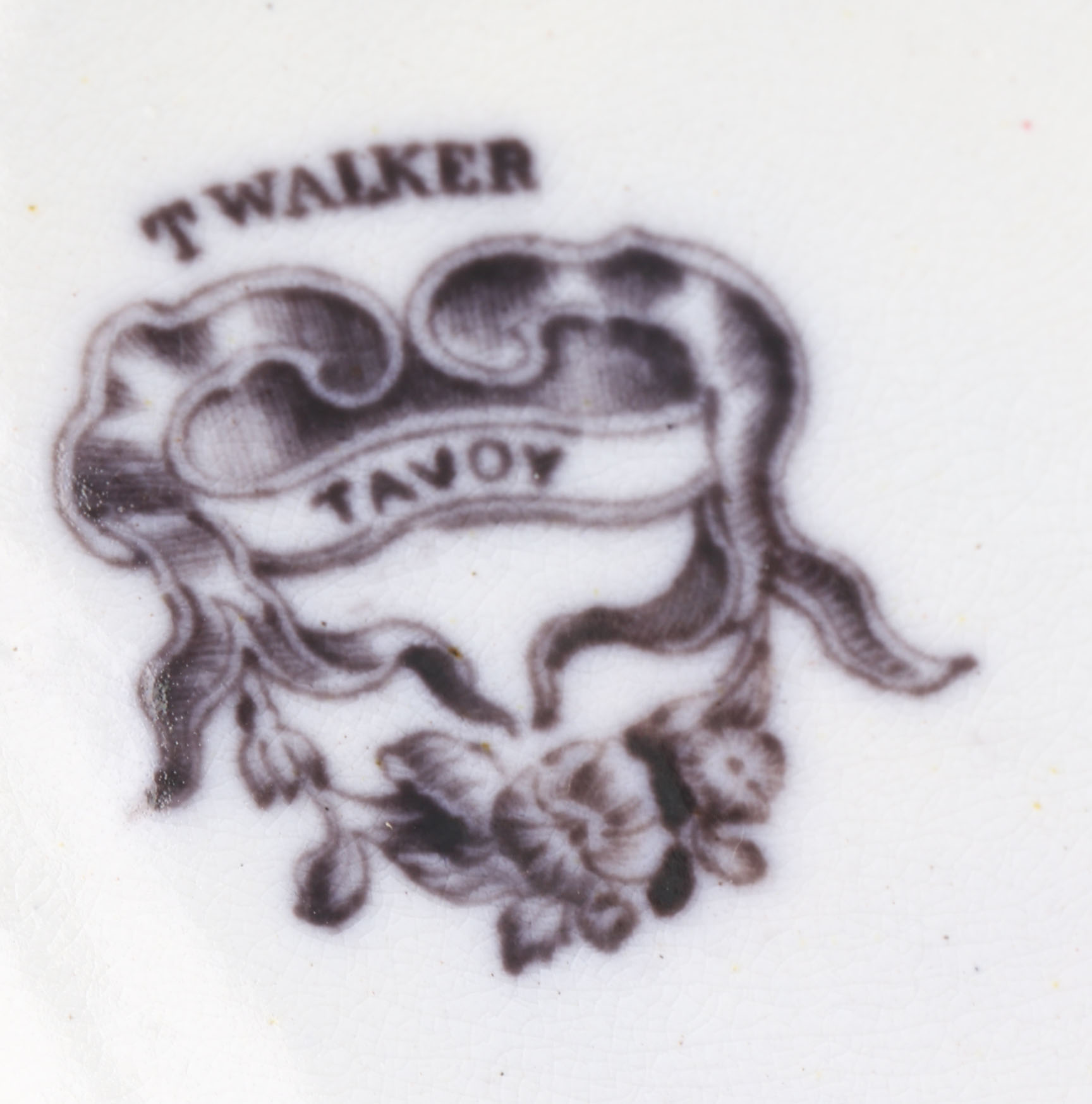 Victorian Transferware Plates with Scenic Imagery