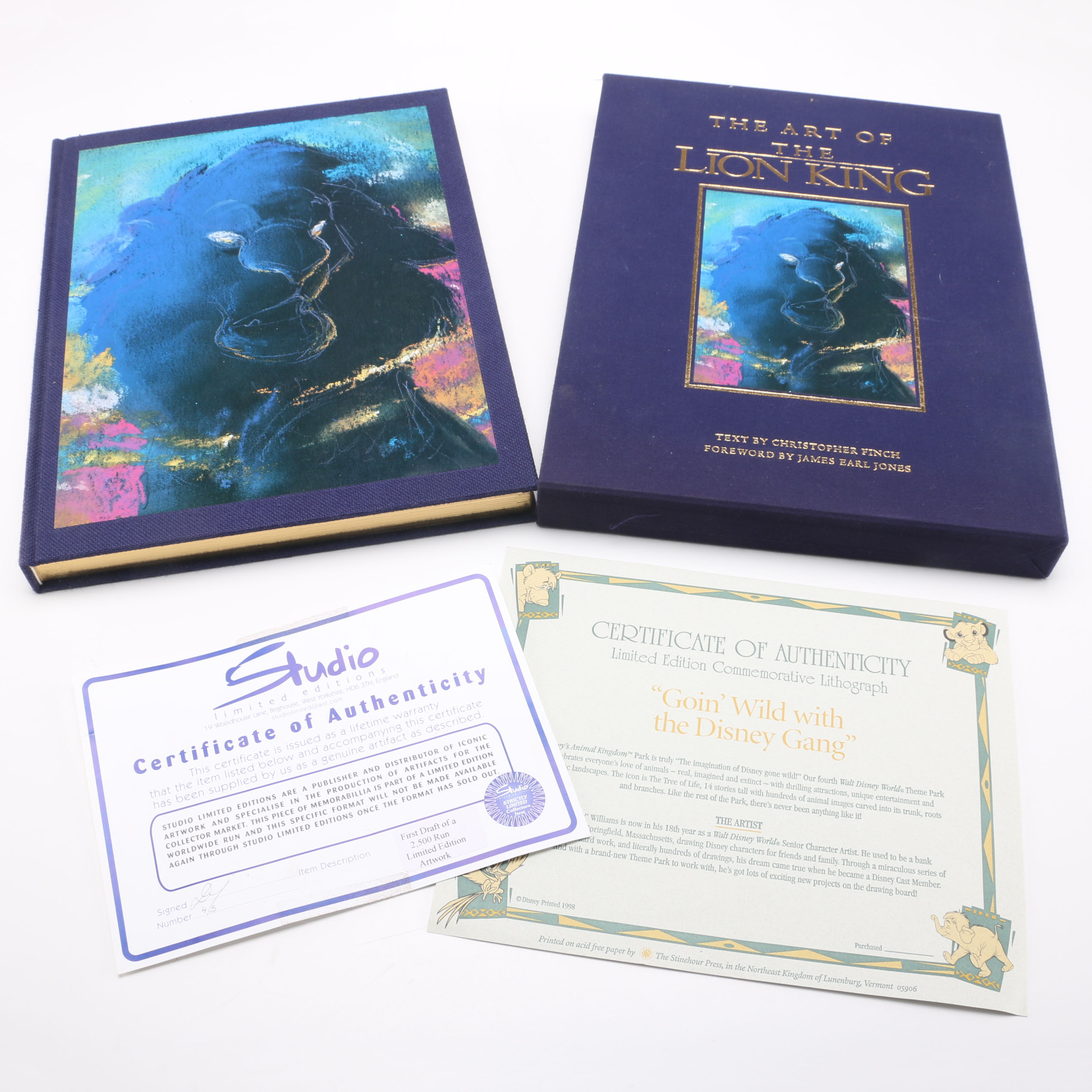 Signed First Limited Edition "The Art of The Lion King" Book