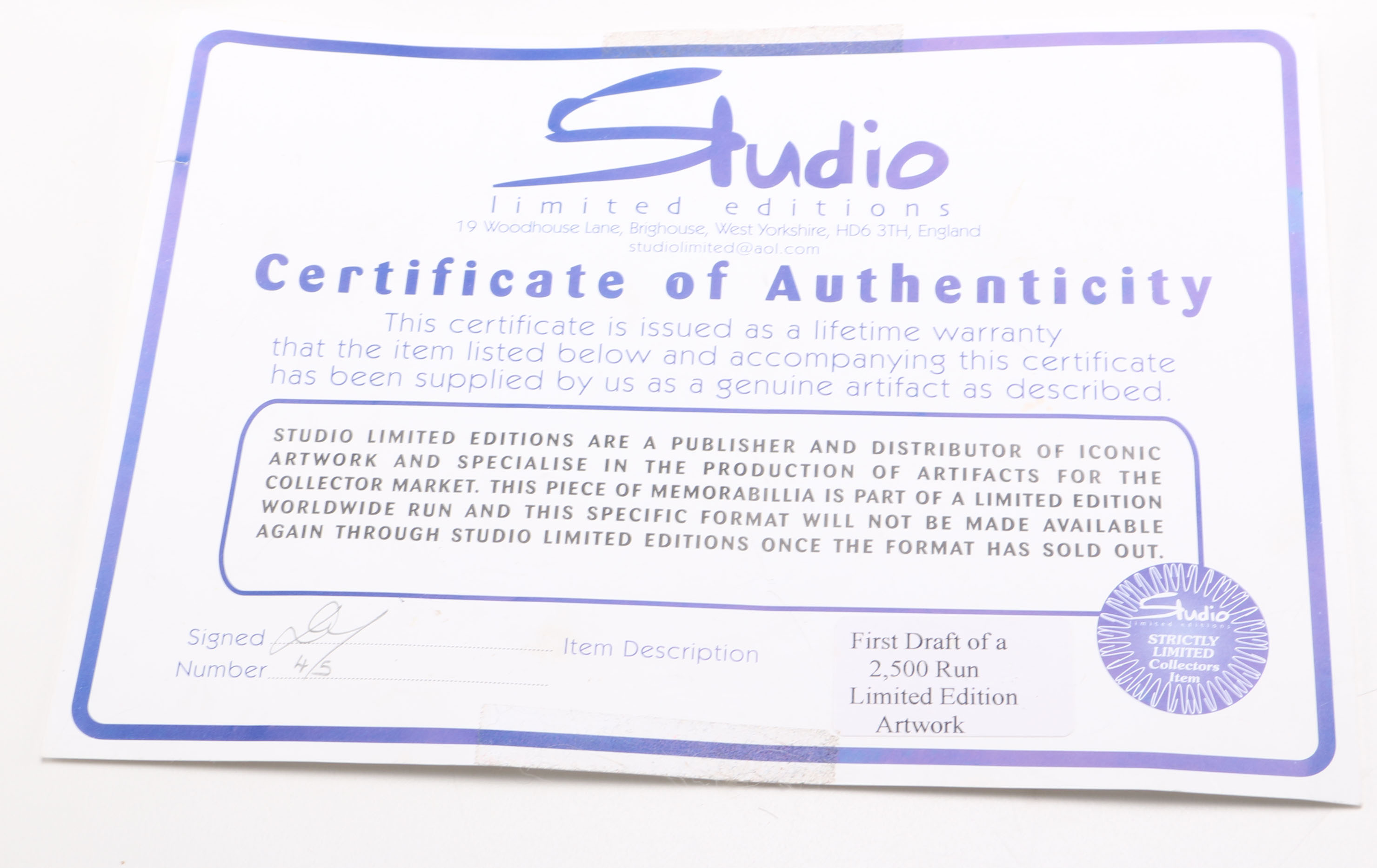 Signed First Limited Edition "The Art of The Lion King" Book