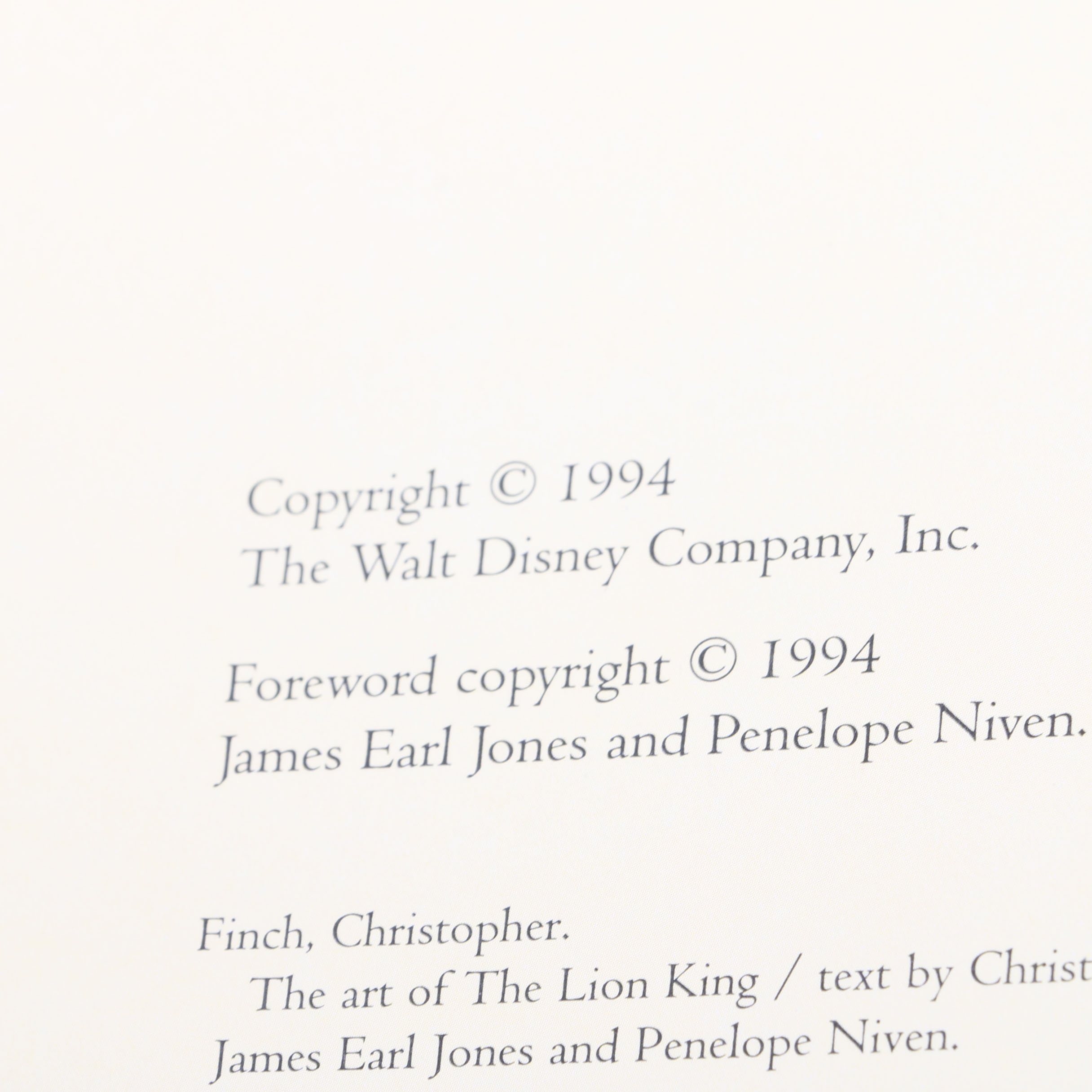 Signed First Limited Edition "The Art of The Lion King" Book