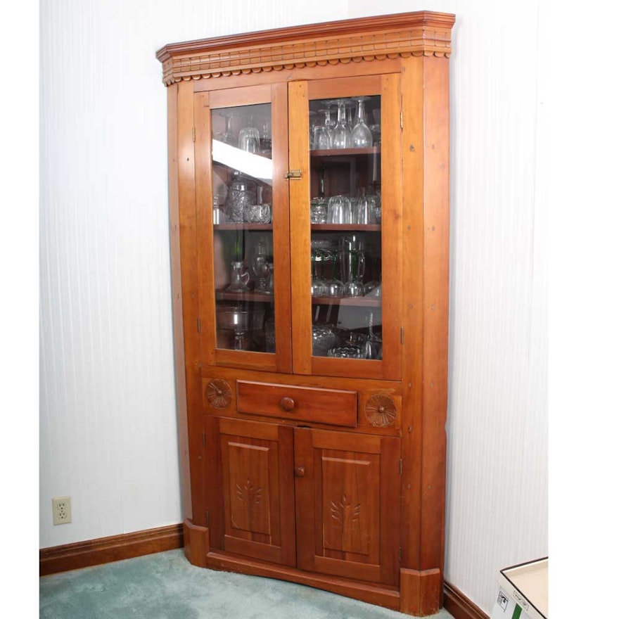 Antique Cherry Corner Cabinet