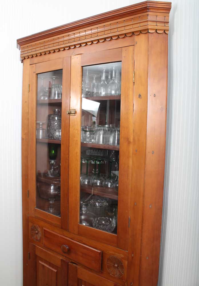 Antique Cherry Corner Cabinet