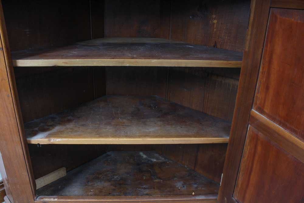 Antique Walnut Corner Cabinet