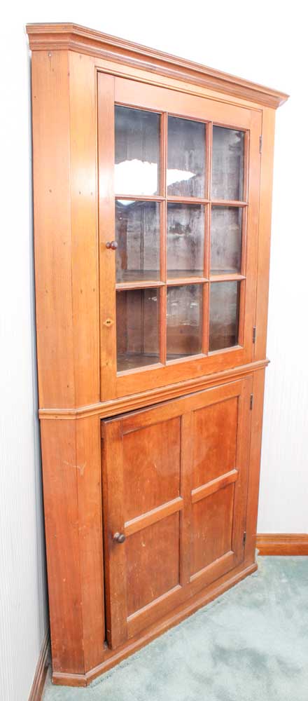 Antique Walnut Corner Cabinet