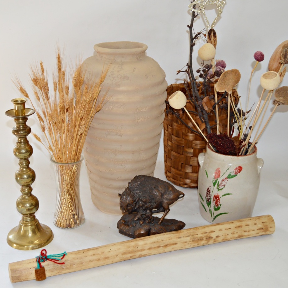 Pottery, Bison Figurine and Decor