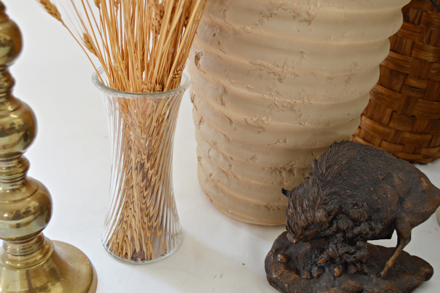 Pottery, Bison Figurine and Decor