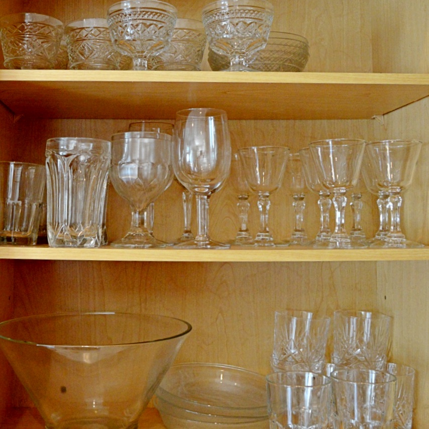 Three Shelves of Glassware