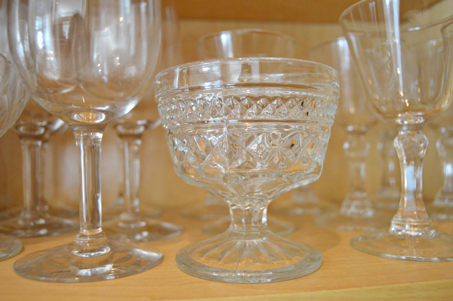 Three Shelves of Glassware