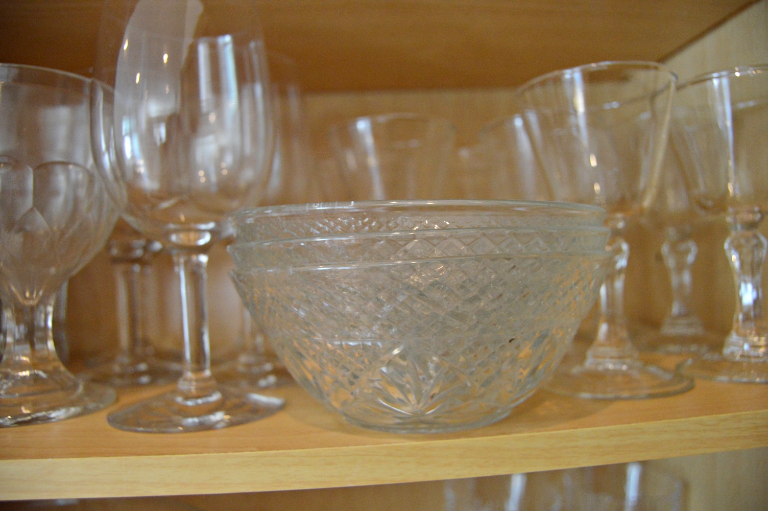 Three Shelves of Glassware