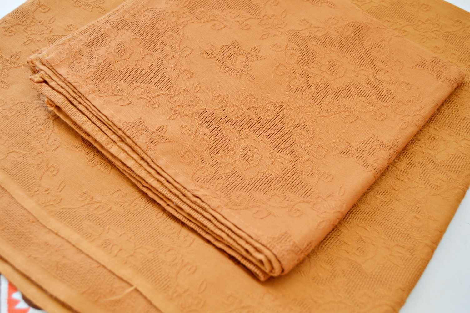 Kitchen Linens in Brown and Cream