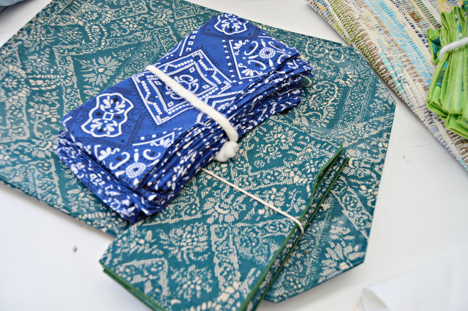 Kitchen Linens in Shades of Blue