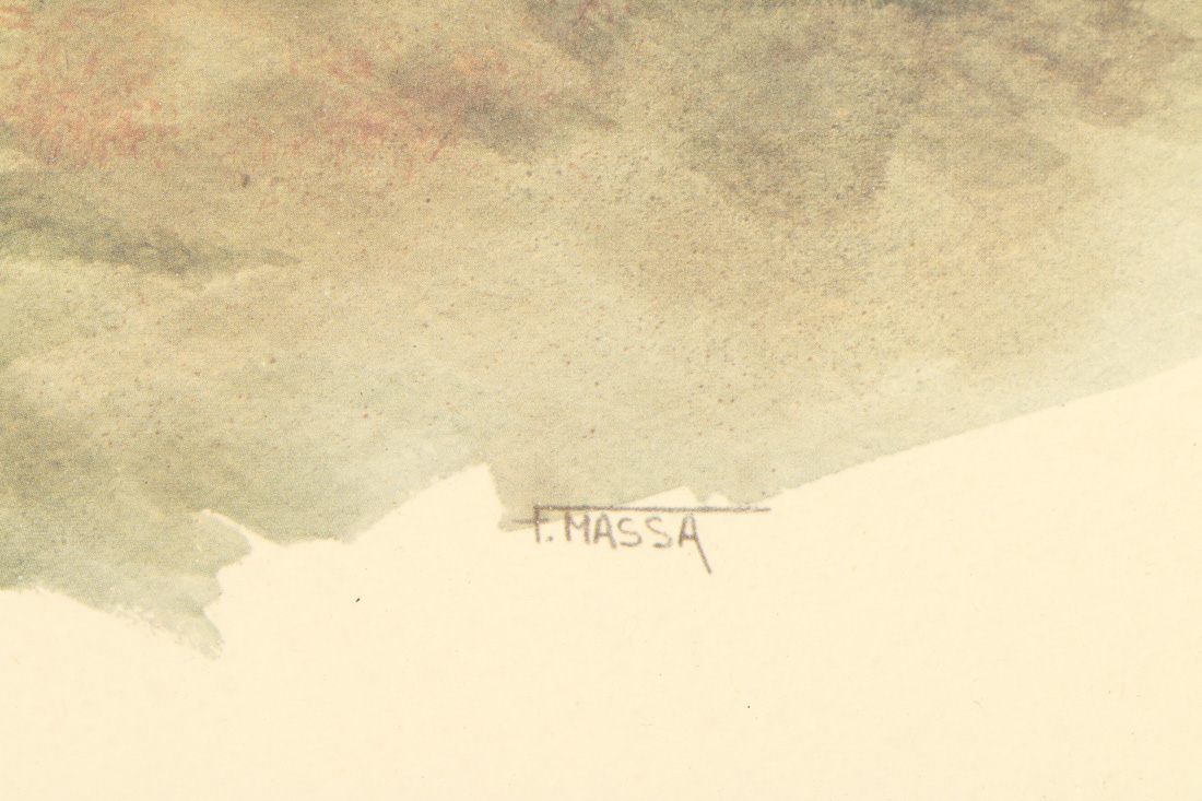 Massa Signed Original Framed Watercolor