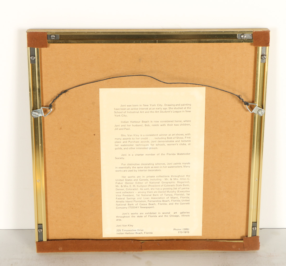 Pair of Joni Van Kley Watercolors