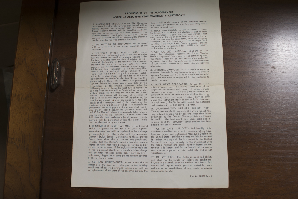 Magnavox Console Record Player