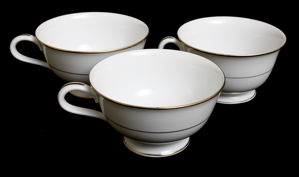 White and Gold Tone Haviland France and Noritake China