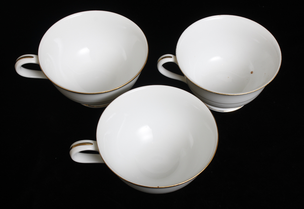 White and Gold Tone Haviland France and Noritake China