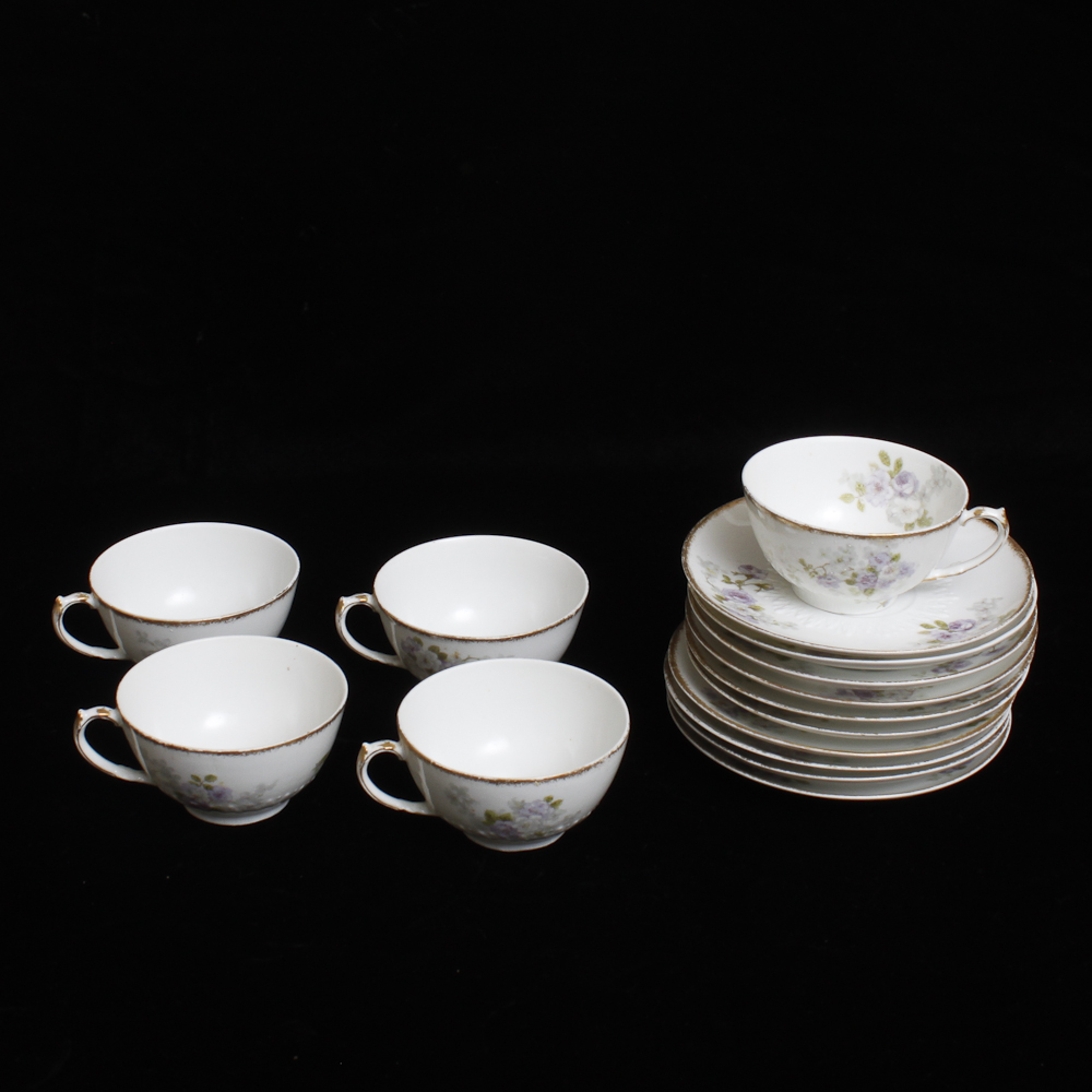 GDA Haviland France Limoges China Cups and Saucers