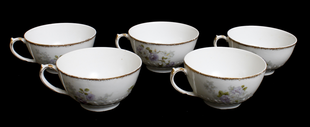 GDA Haviland France Limoges China Cups and Saucers