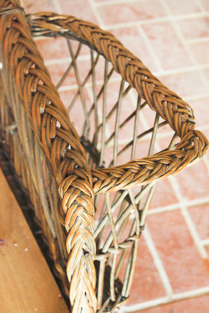 Wicker Rattan Wingback Rocking Chair