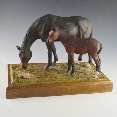 Francis Eustis L/E Horse and Foal Sculpture