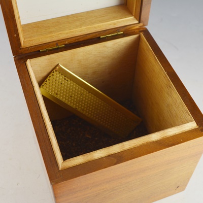 Vintage Decatur Industries Walnut Wood Humidor