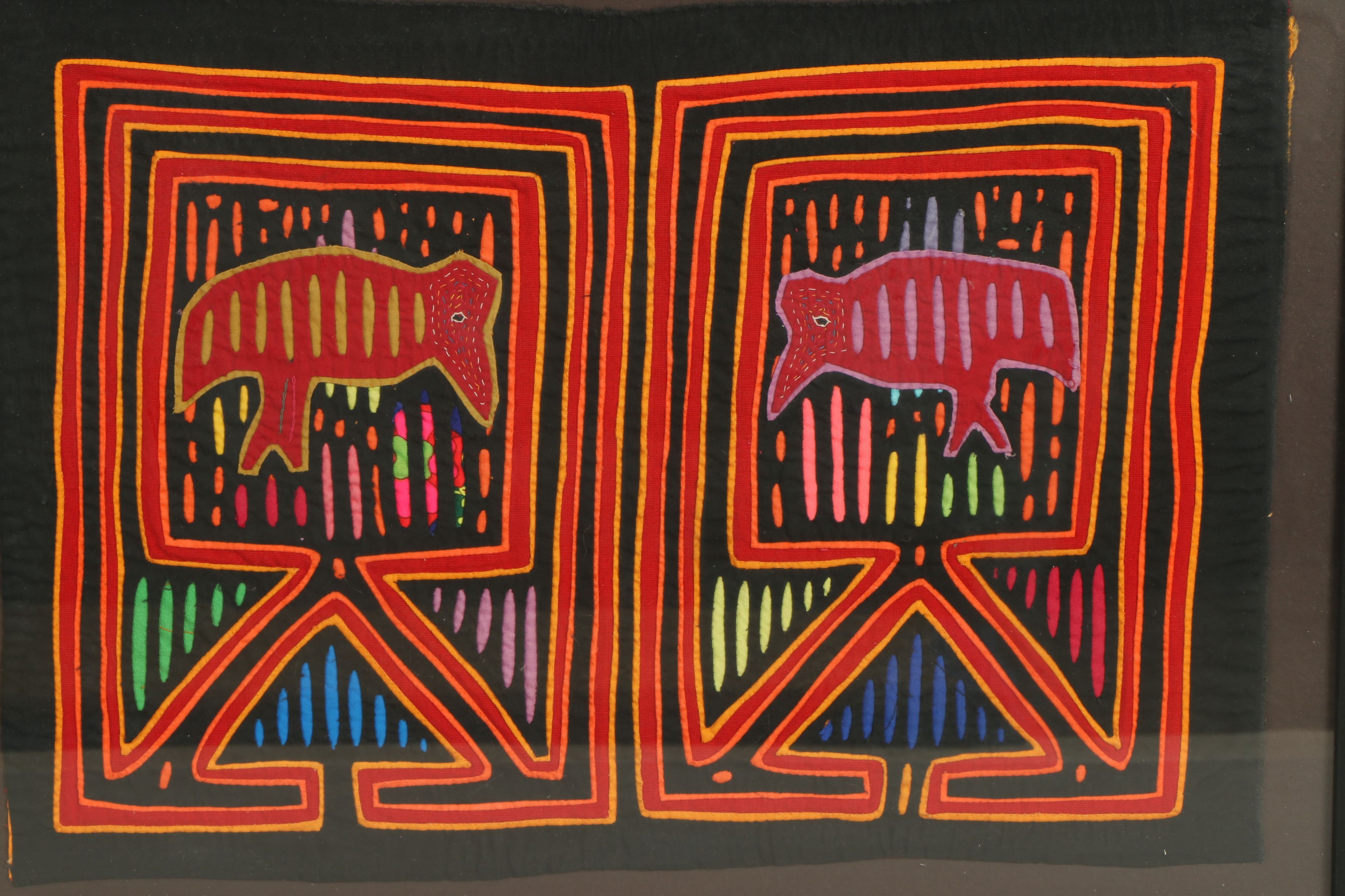 Collection of Framed Mola Embroideries