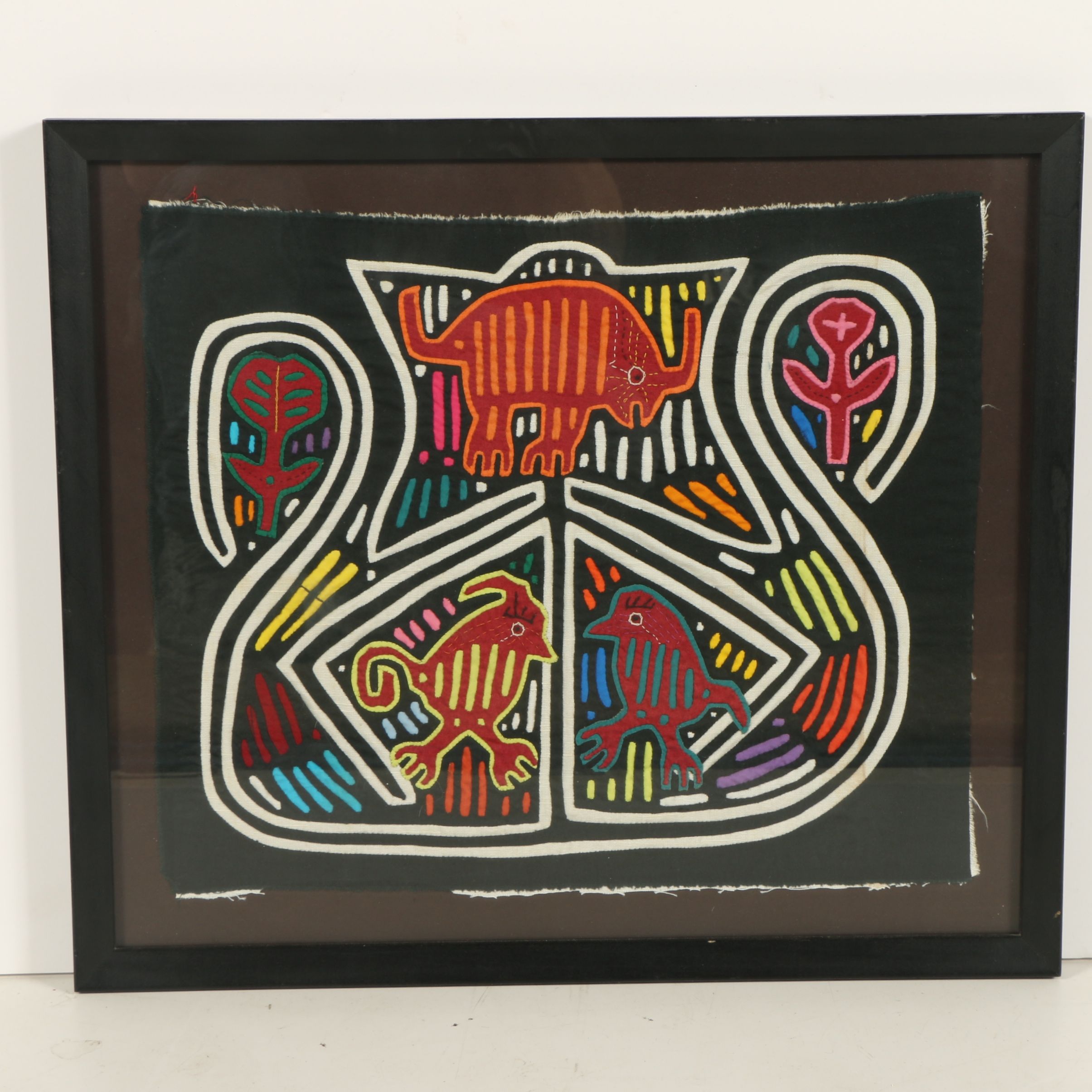 Collection of Framed Mola Embroideries