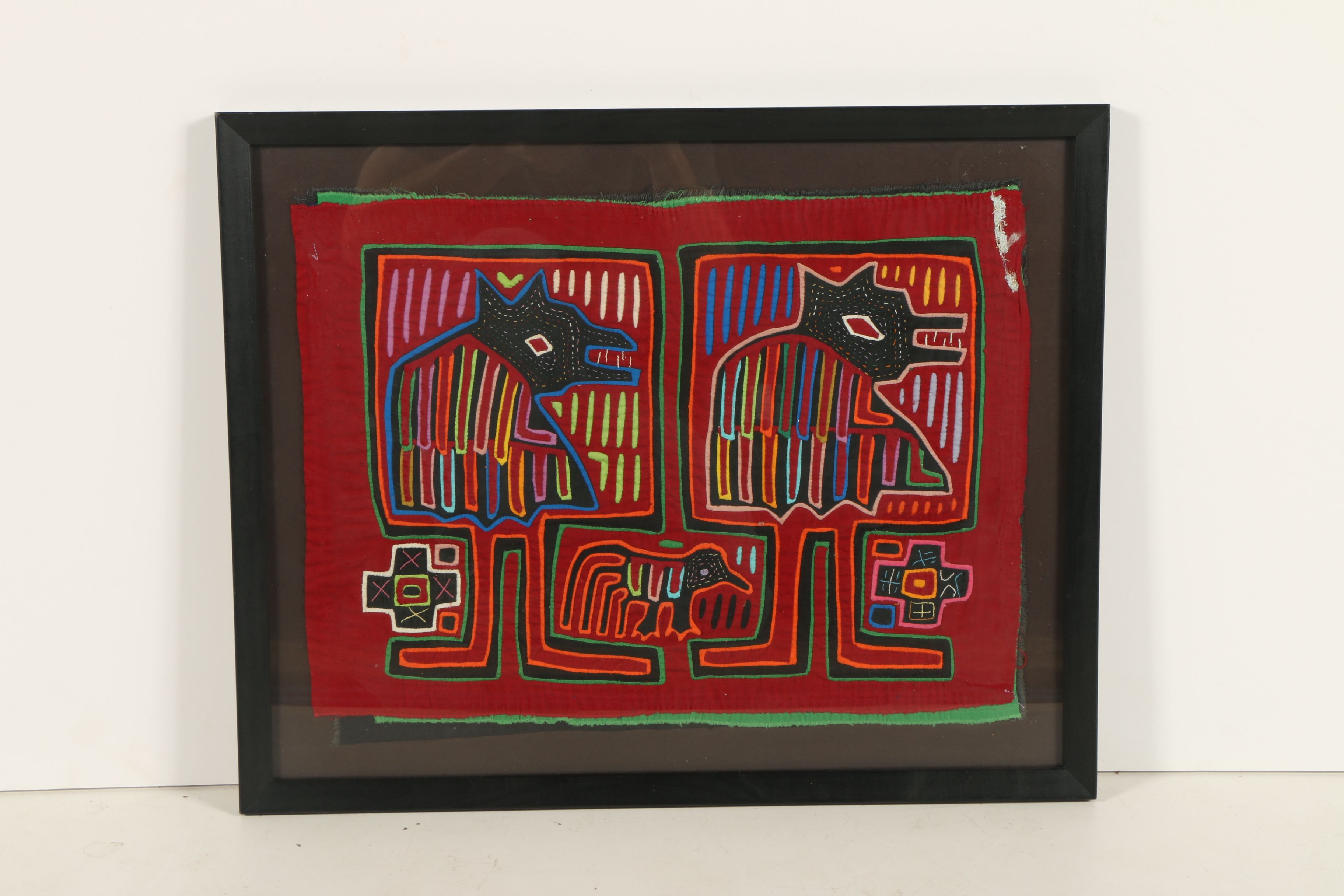 Collection of Framed Mola Embroideries